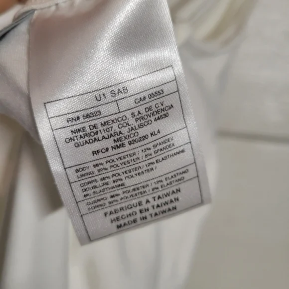 Nike dri fit white mini spaghetti straps fitted summer dress sz Xl 16/18 - Picture 7 of 11